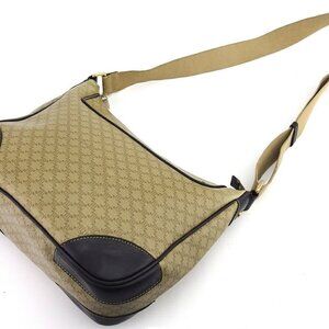 CELINE Shoulder Bag Beige brown gold Women Authentic secondhand